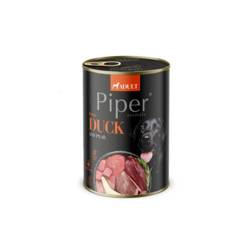 Piper Adult - консервирана храна за кучета с патица и круша - 6 броя х 400 гр.
