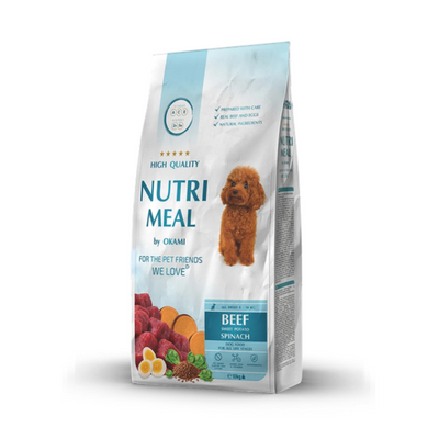 NutriMeal - суха храна за кучета от дребни породи с телешко - 10 кг.