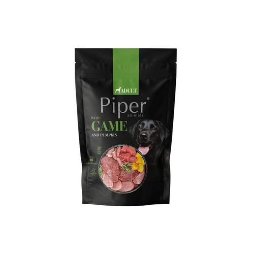 Piper Adult - пауч за кучета с дивеч и тиква - 6 броя х 500 гр.