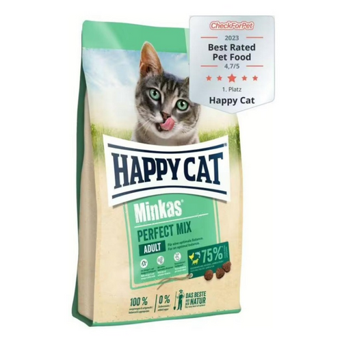 Happy cat - суха храна minkas с пилешко, агнешко и риба - 10 кг.