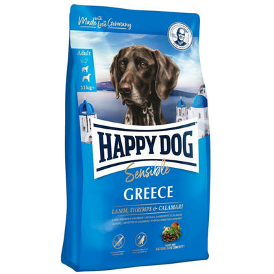 Хепи дог Greece - суха храна за кучета с агне,скариди и калмари