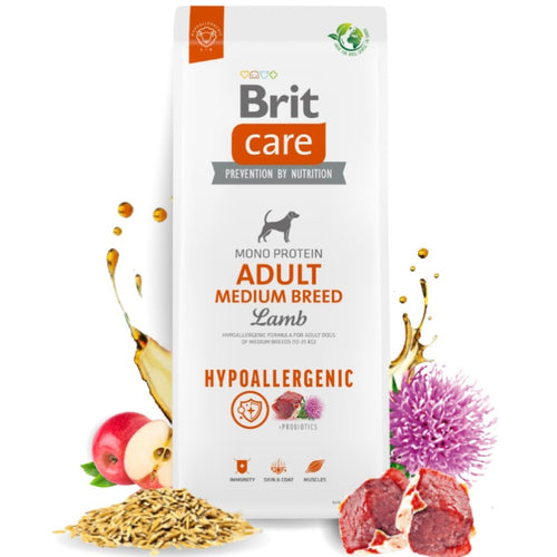 Brit Care - суха храна за кучета от средни породи с агнешко месо и бял трън