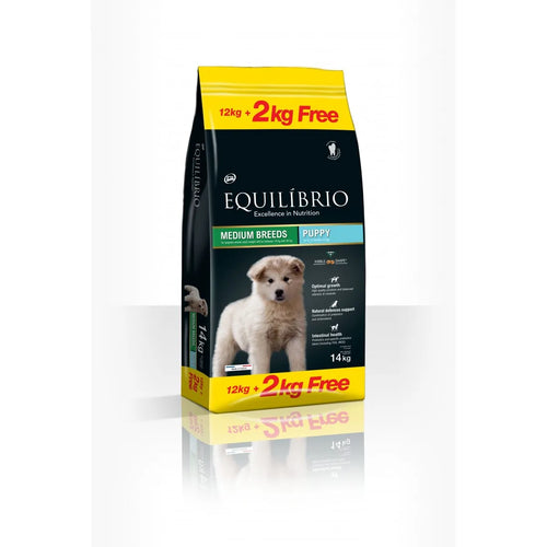 Equilibrio - суха храна за подрастващи кучета от средни породи - 12 + 2 кг.