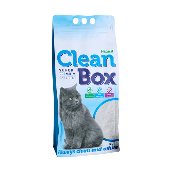 Clean Box - котешка постелка пясък за котки натурал - 5 л.
