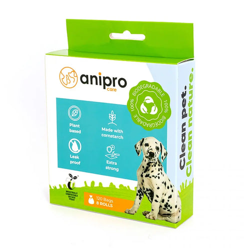 Anipro - биоразградими торбички за кучешки отпадъци- 8 х 15 броя