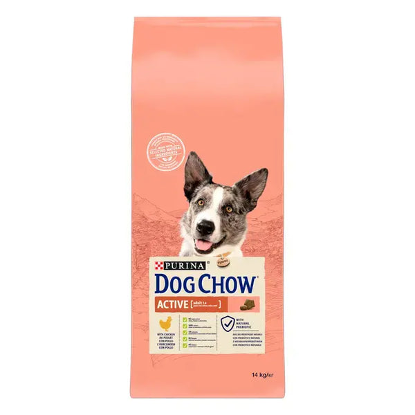 Purina Dog Chow Adult - Суха храна за активни кучета с пиле - 14 кг.