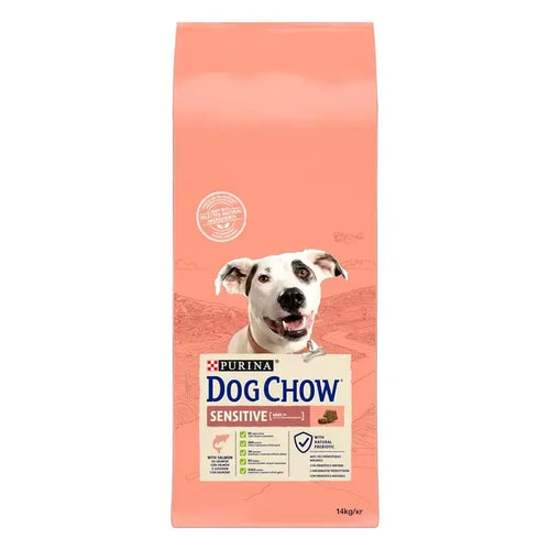 Purina Dog Chow Sensitive Adult - Суха храна за кучета със сьомга - 14 кг.
