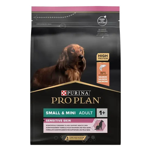 Purina Pro Plan Sensitive Skin - Суха храна за кучета от дребни породи над 1 година със сьомга