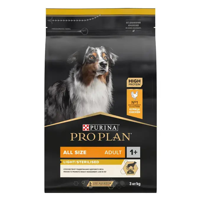 Purina Pro Plan Light Sterilised All Size Adult с пиле