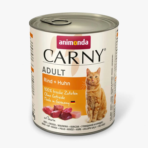 Carny Adult - консервирана храна за котки говеждо и пиле - 6 броя х 800 гр.