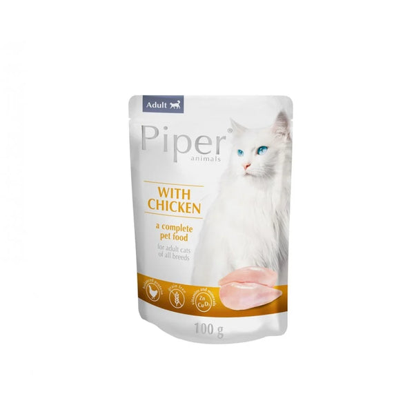 Piper Cat Chicken - пауч за котки с пиле - 6 броя х 100 гр.