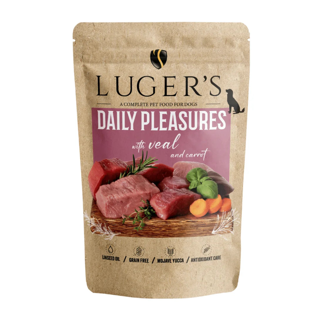 Luger`s Dog Adult - пауч с телешко и моркови - 6 броя x 500 гр.