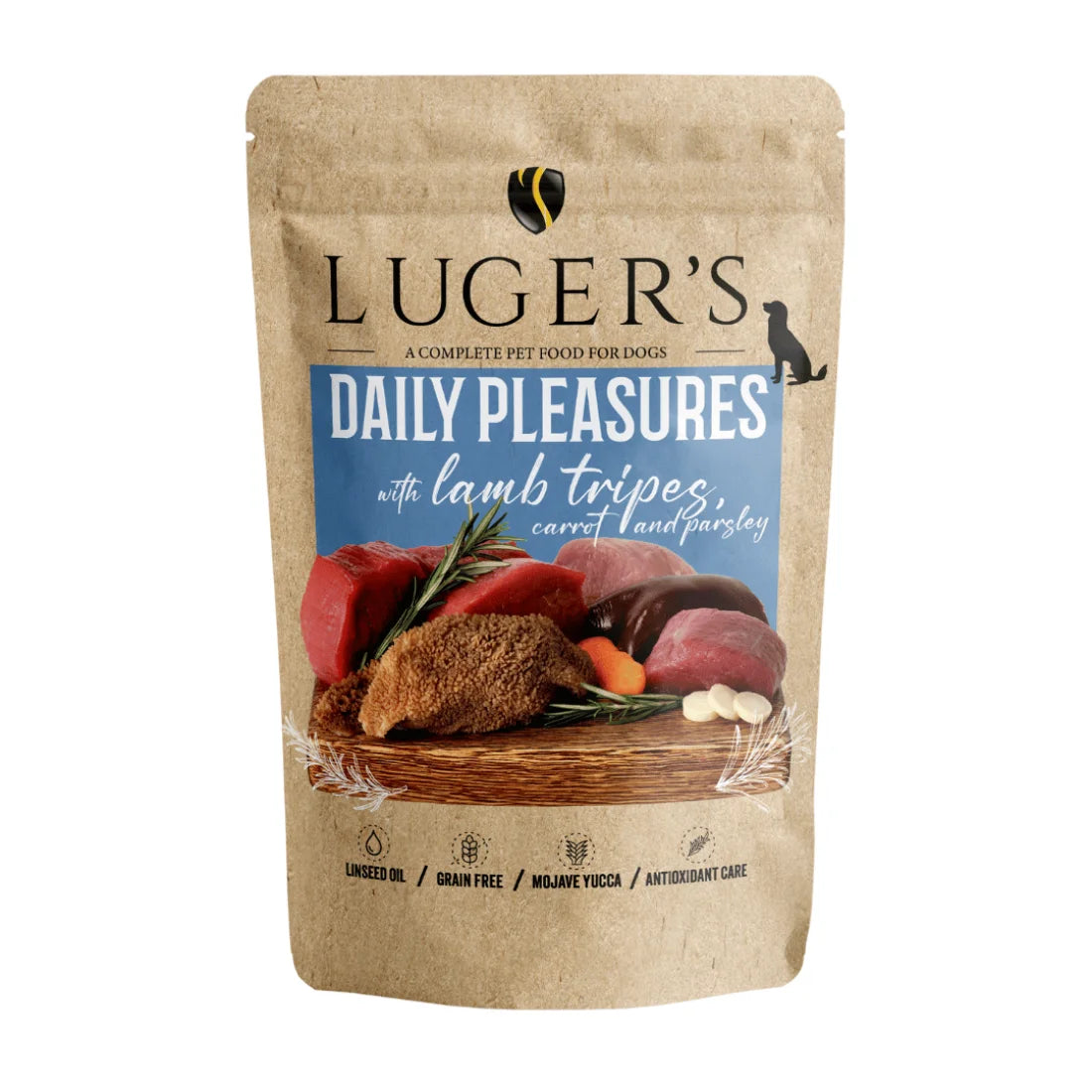 Luger`s Dog Adult - пауч с агнешко шкембе и моркови - 6 броя x 500 гр.