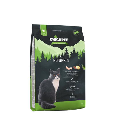 Chicopee Holistic No Grain - суха храна за котки с чувствителен стомах - 8 кг.