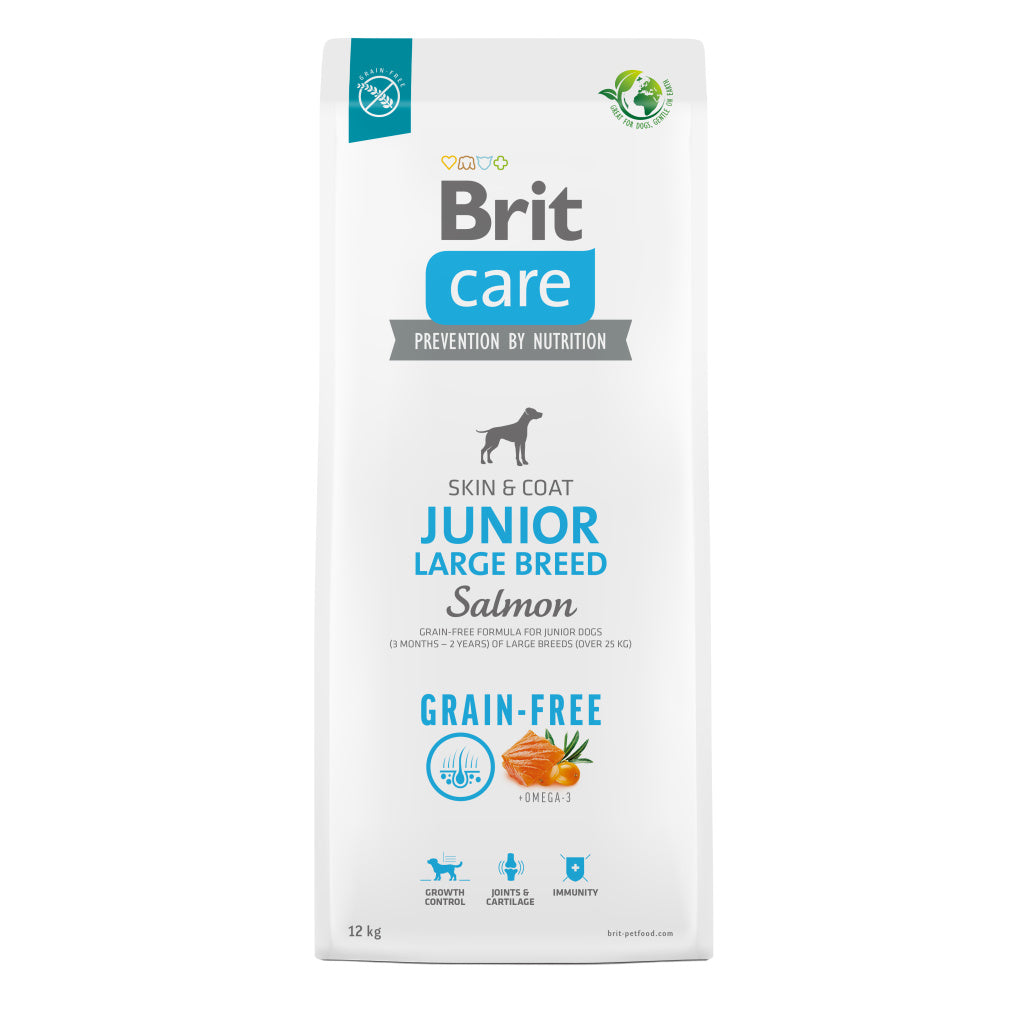 Brit Care - суха храна за подрастващи кучета от големи породи със сьомга