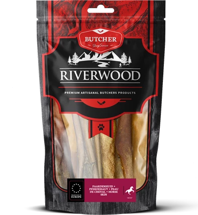 Riverwood - сушени лакомства за кучета конска кожа - 150 гр.