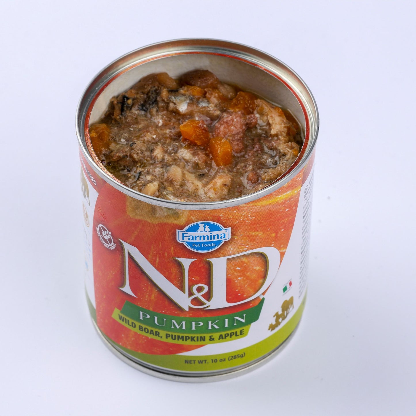 N&D Pumpkin Adult Dog – мокра храна с глиганско, тиква и ябълка за възрастни кучета от всички породи - 6 броя x 285 гр.