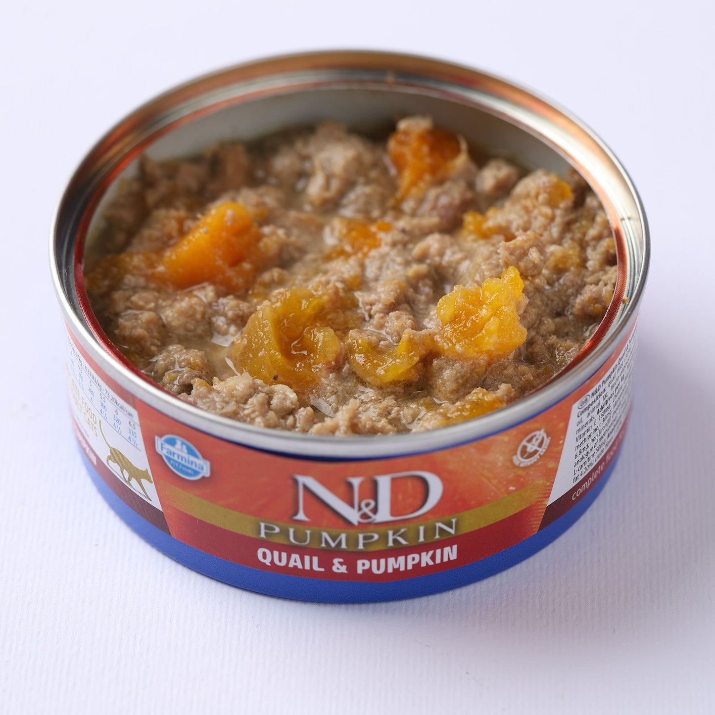 N&D Cat Pumpkin Adult – мокра храна с пъдпъдък и тиква за възрастни котки - 6 броя x 70 гр.