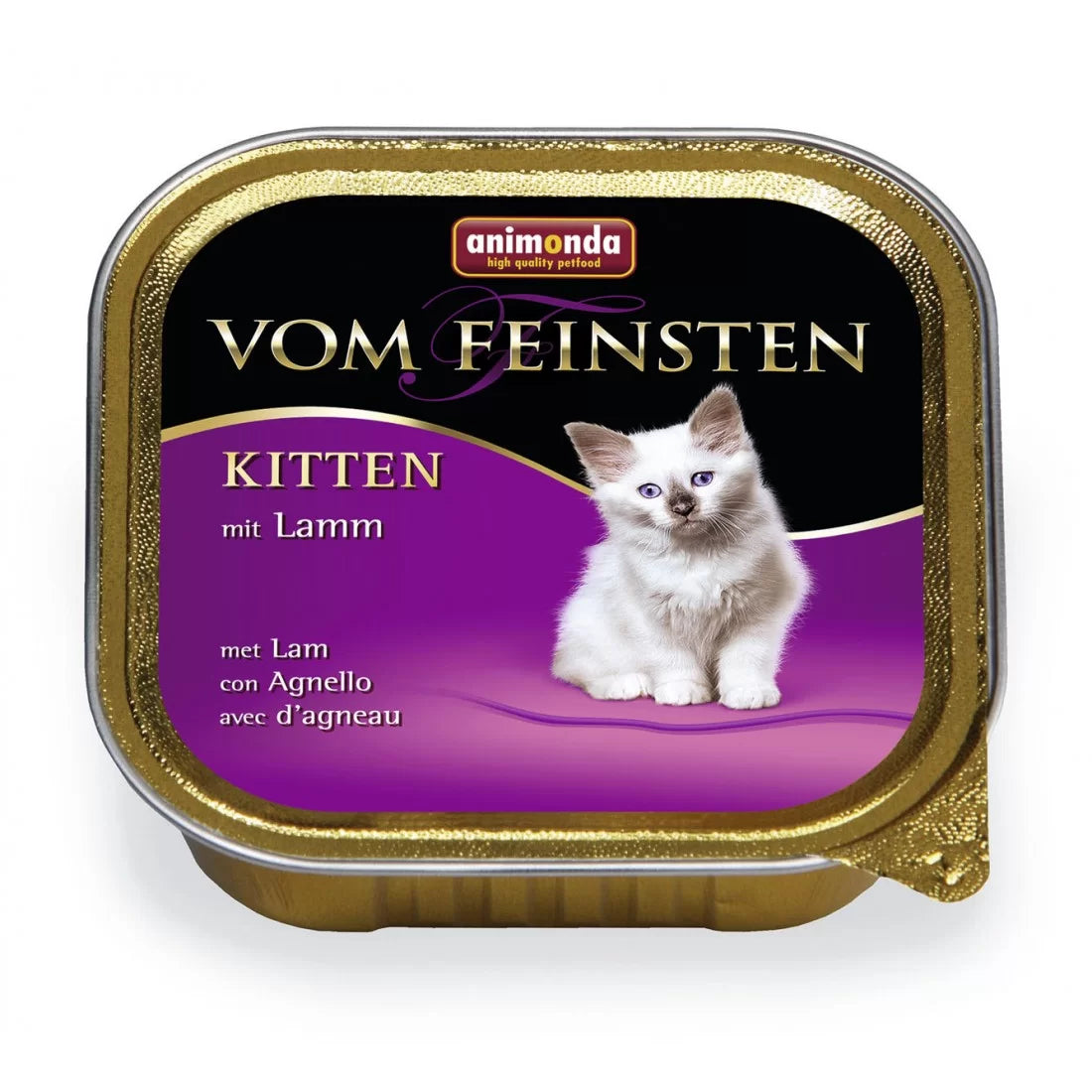 Vom Feinsten Kitten - пастет за бебета котки с агне - 6 броя х 100 гр.