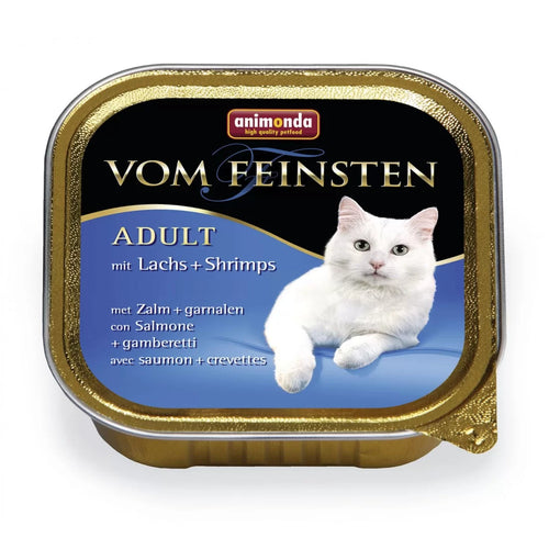 Vom Feinsten Adult -  пастет за котки със сьомга и скариди - 6 броя х 100 гр.