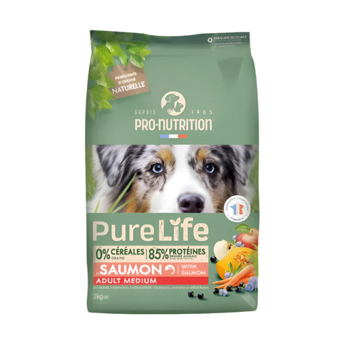 Pure Life Adult Medium -  храна за кучета от средни породи със сьомга - 2 кг.