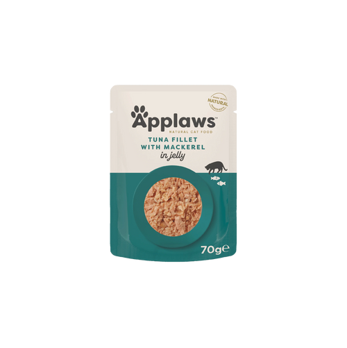 Applaws - пауч за котки с риба тон и скумрия в желе - 6 броя х 70 гр.