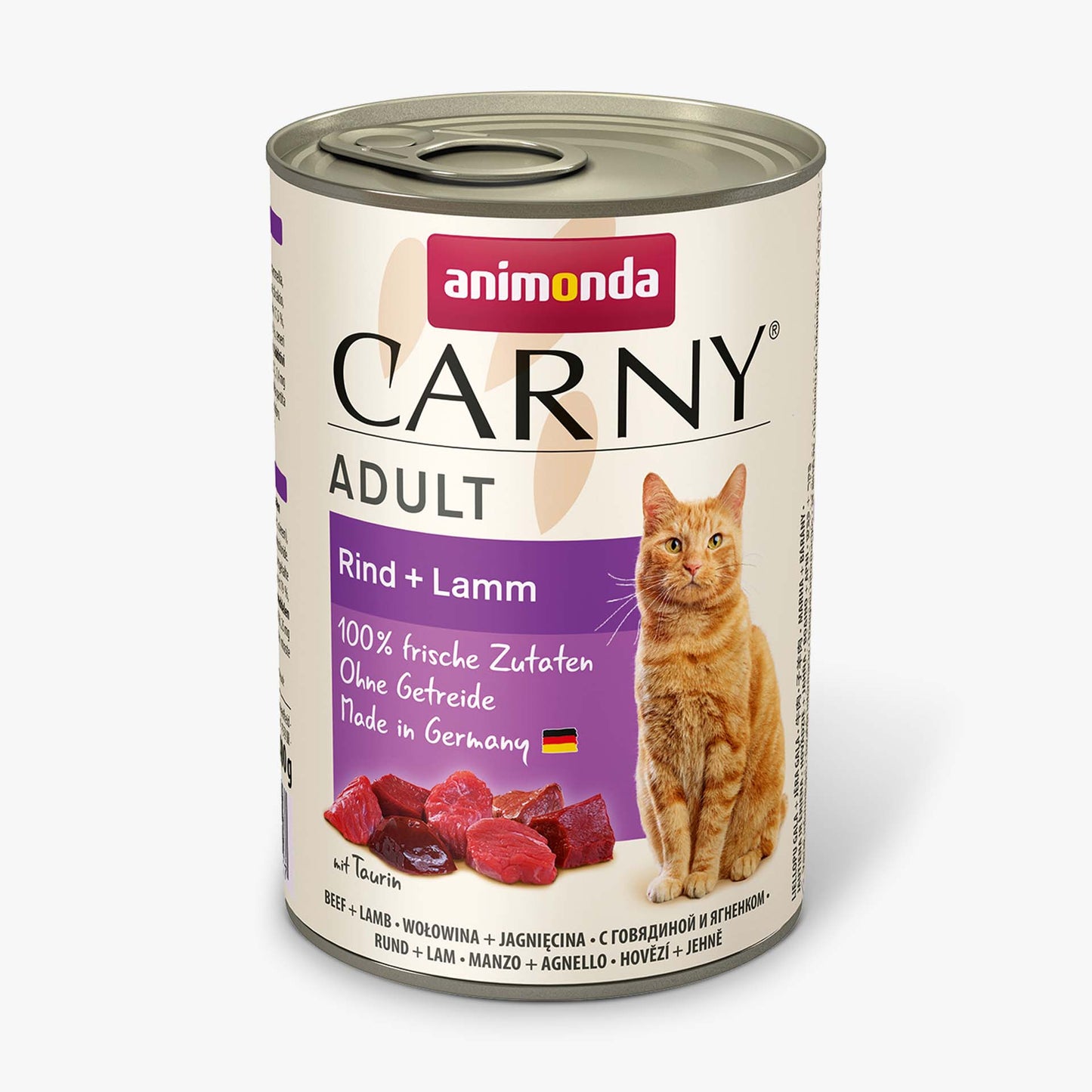 Carny Adult - консервирана храна за котки говеждо и агне - 6 броя х 400 гр.