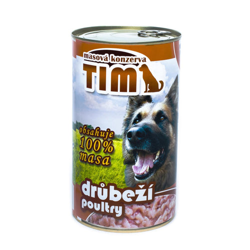 Tim – консервирана храна за кучета с пилешко - 8 броя x 1.200 кг.