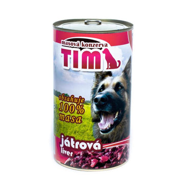 Tim – консервирана храна за кучета с дроб - 8 броя x 1.200 кг.