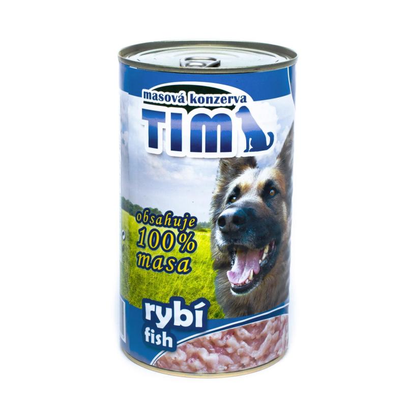 Tim – консервирана храна за кучета с риба - 8 броя x 1.200 кг.