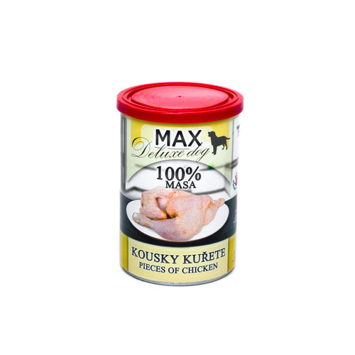 Max – консервирана храна за кучета с пилешки парчета - 8 броя x 400 гр.