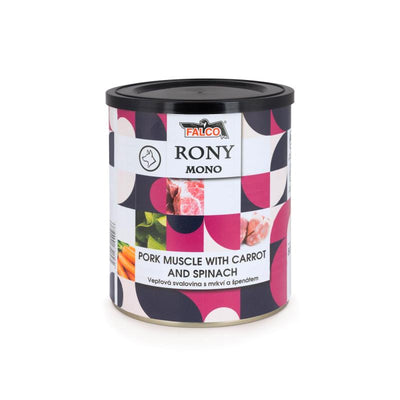 Rony Mono - консервирана храна за кучета със свинско - 8 броя x 800 гр.