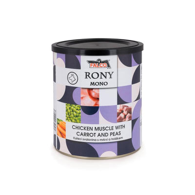 Rony Mono - консервирана храна за кучета с пиле - 8 броя x 800 гр.