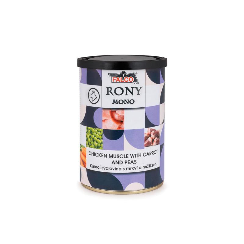 Rony Mono – консервирана храна за кучета с пилешко - 8 броя x 400 гр.