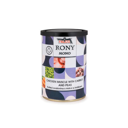 Rony Mono – консервирана храна за кучета с пилешко - 8 броя x 400 гр.