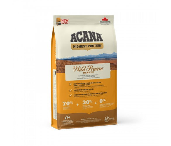 Acana Wild Prairie – суха храна за кучета с пилешко и пуешко месо – 11.4 кг.