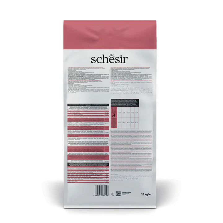 Schesir Adult - Суха храна за кучета с прошуто - 12 кг.