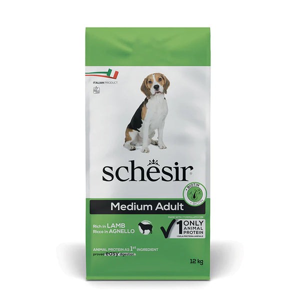 Schesir Adult - Суха храна за кучета с агнешко - 12 кг.