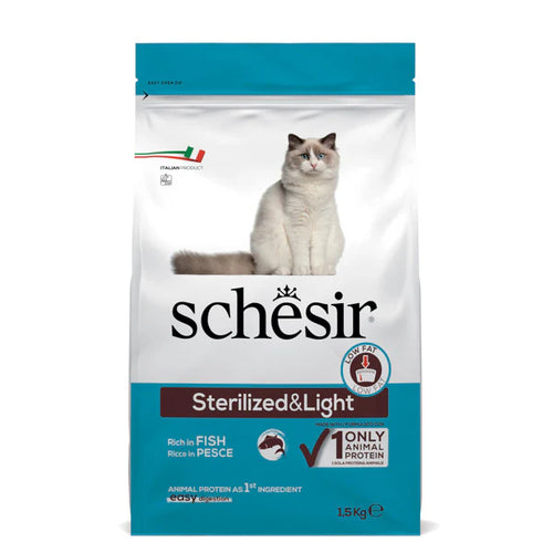 SCHESIR - суха храна за кастрирани котки с риба - 1.5 кг.