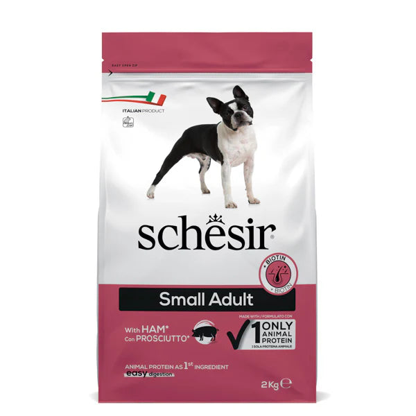 Schesir Adult Small - Суха храна за кучета с прошуто - 2 кг.