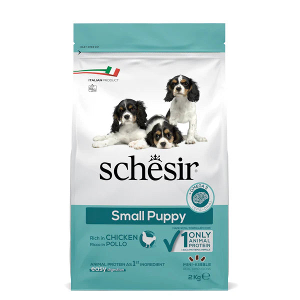 Schesir Puppy - Суха храна за подрастващи кучета с пиле - 2 кг.