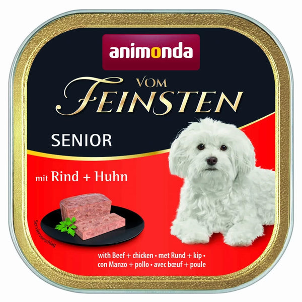 Vom Feinsten Senior - пастет за възрастни кучета с говеждо и пиле - 6 броя х 150 гр.