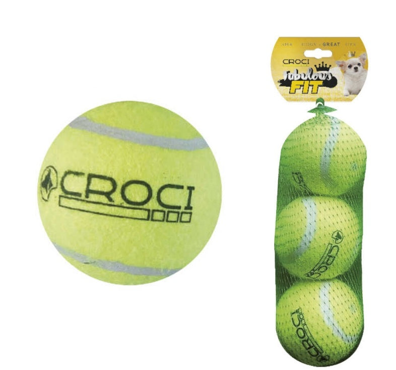 Croci - играчка за кучета от дребни породи тенис топка 3 бр. - 3.8 см.