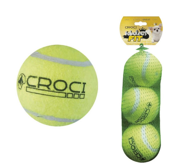 Croci - играчка за кучета от дребни породи тенис топка 3 бр. - 3.8 см.