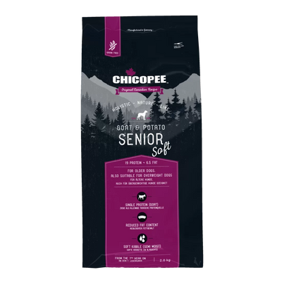 Chicopee Holistic Nature Line Senior Soft + - суха храна за възрастни кучета с козе и картофи - 12 кг.