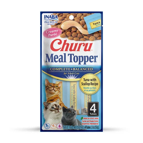 Inaba Churu Meal Topper - лакомство за котки с риба тон и миди - 4 броя в опаковка