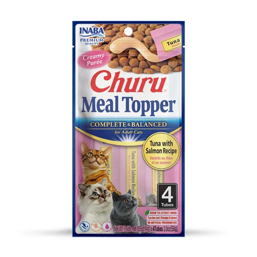 Inaba Churu Meal Topper - лакомство за котки с риба тон и сьомга - 4 броя в опаковка