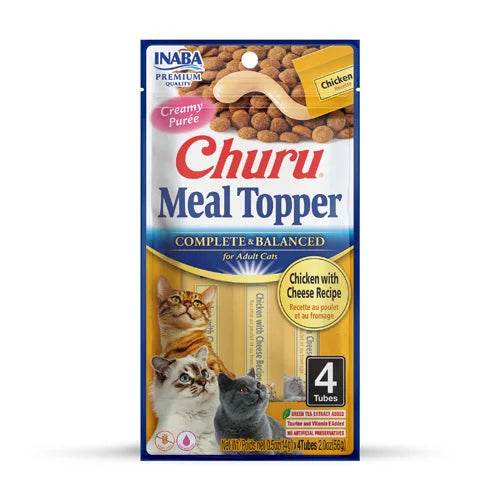 Inaba Churu Meal Topper - лакомство за котки с пиле и сирене - 4 броя в опаковка