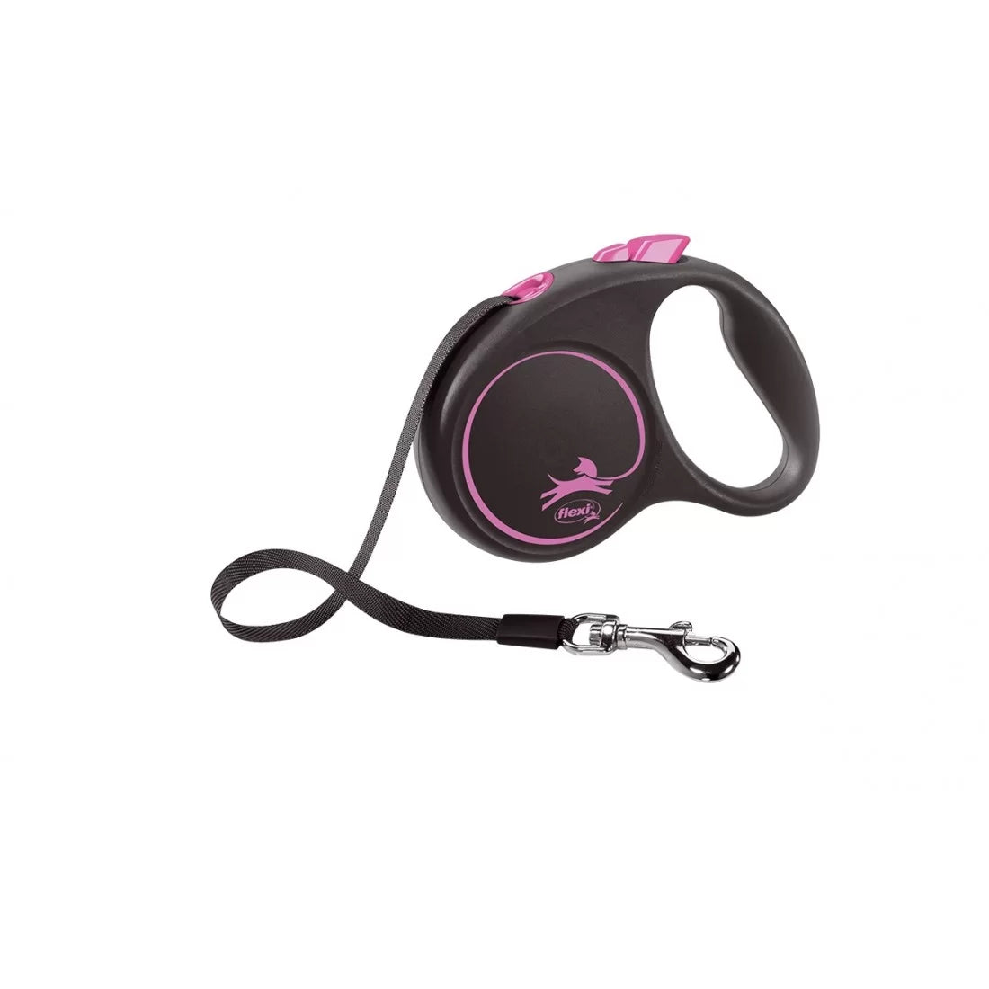 Flexi Black Design автоматичен повод с лента за големи кучета