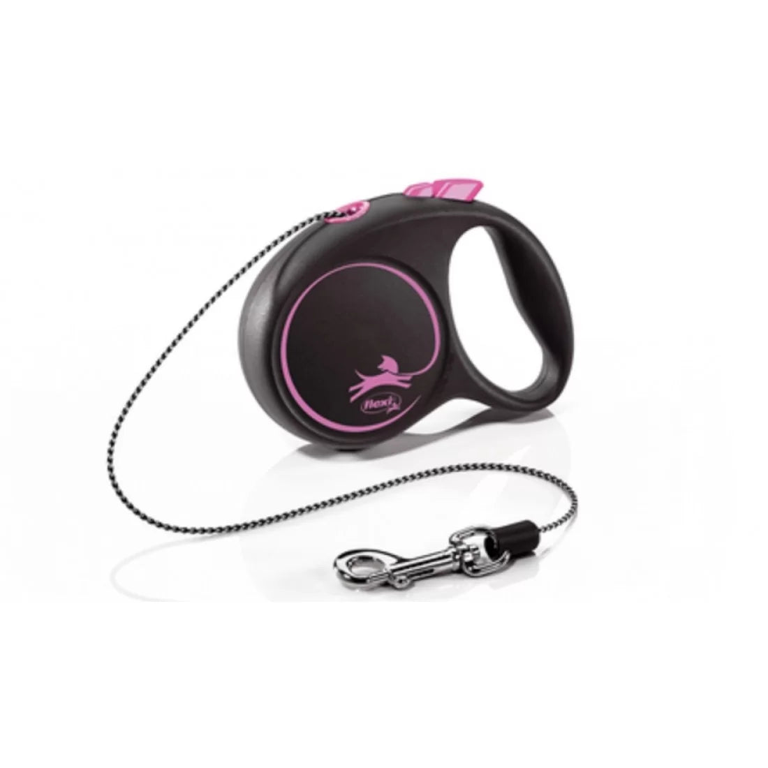 Flexi Black Design XS автоматичен повод с въже 3 м за кучета до 8 кг